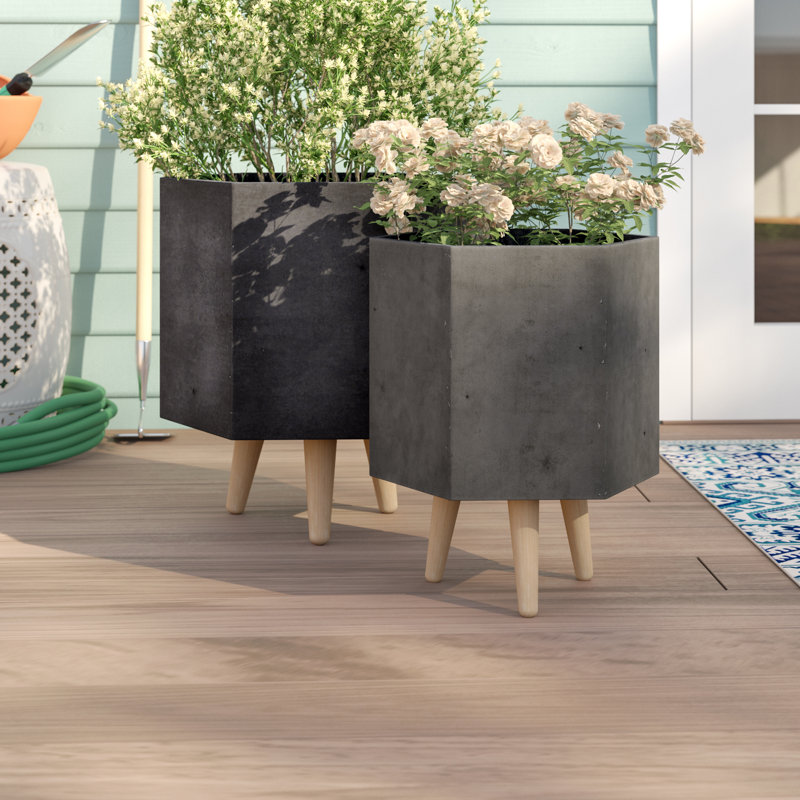 Gracie Oaks Osterley Farmhouse 2 Piece Clay Pot Planter Set & Reviews